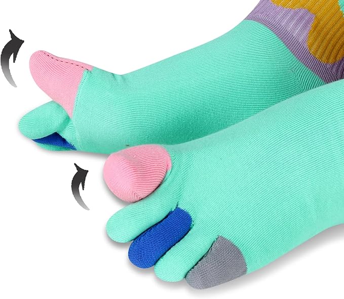 Benefeet Sox Funny Toe Socks Women Five Finger Socks Girls Cute Toe Seperated Cotton Socks Running Athletic Christmas Gifts