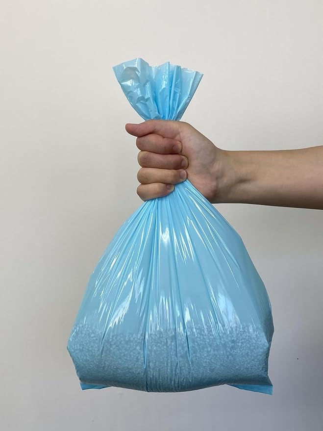 BOS Amazing Odor Sealing Cat Waste Disposal Bags - Durable and Unscented [Size: M, Color: Light blue] (Pack of 1)