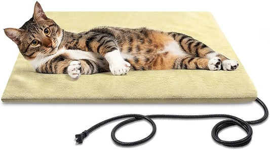 Constant Pet Heating Pad for Dog & Cat, Waterproof Cat Heating Pad with Multi Sizes for Outdoor Indoor, Warm Dog Heating Pad with Chew Resistant Cord, Soft Fluffy Heating Pad for Cats Washable