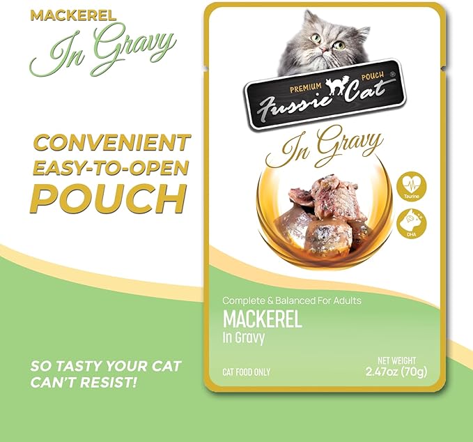 Fussie Cat Premium Mackerel in Gravy