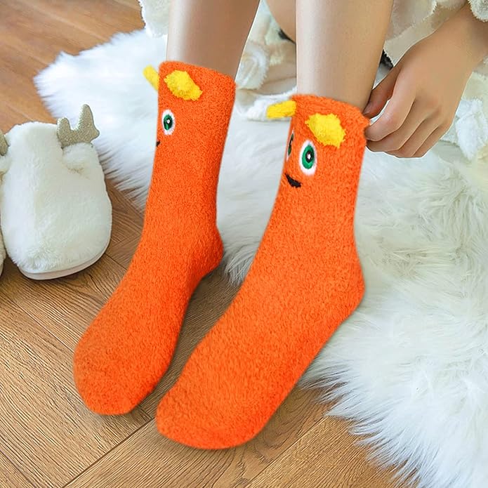 Benefeet Sox Cute Fuzzy Socks for Women Girls Fluffy Warm Cozy Novelty Slipper Socks Funny Animal Plush Sleeping Socks