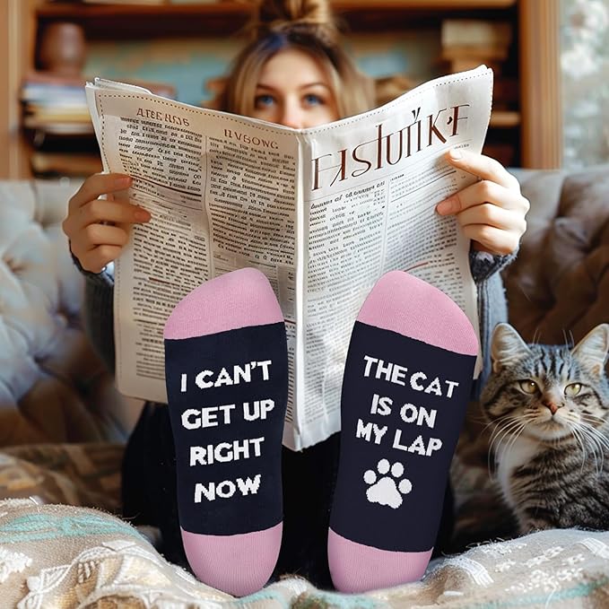 AGRIMONY Funny Cat Dog Socks for Women Teen Girls-Animal Novelty Cute Socks-Mothers Day Cat Dog Mom Gifts Stocking Stuffers