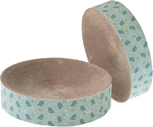 Potato Brothers-Pet Toys- Fetch Mate, Scratchers for Cat, Light Weight, Convenient for All Locations (Bowl-Shaped) Both Sides … (Dinosure)