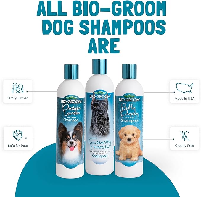 Bio-Groom Country Freesia Dog Shampoo - Natural Scent Pet Shampoo, Aloe Vera, Chamomile, Cat & Dog Bathing Supplies, Puppy Wash, Cruelty-Free, Made in USA, Quick Rinse Cat Shampoo - 1 Gallon