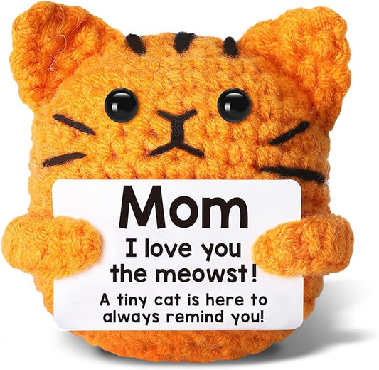 Birthday Gifts for Mom Grandma Positive Crochet Animal for Aunt Godmother,Emotional Crochet Small Birthday Gifts