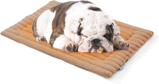 Luxury Soft Self Warming Cat Bed, Thermal Warm Large Dog Pad for Indoor & Outdoor, Washable Pet Mat with Non-Slip Bottom (Brown)