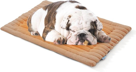 Luxury Soft Self Warming Cat Bed, Thermal Warm Large Dog Pad for Indoor & Outdoor, Washable Pet Mat with Non-Slip Bottom (Brown)