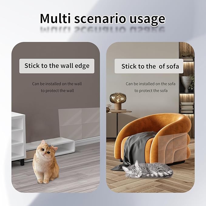 6 Pcs Cat Litter Box Pee Shields ，Litter Box Shield Easy to Clean，Suitable for Open Litter Boxes，Say Goodbye to Messes and Odors in Your Home，Litter Box Not Included