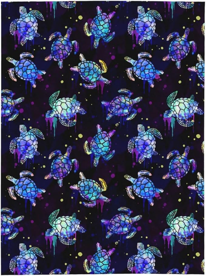 Sea Turtles Blanket Throw Blanket for Bed Soft Cozy Fluffy Couch Blankets Fleece Blanket Throw Gifts for Women Men Girls Boys 80"x60"