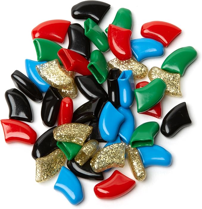 Soft Claws Nail Caps for Dogs with Non-Slip Design Made in USA - 40 Dog Nail Covers for Long-Lasting Protection of Floors and Furniture - The Games (Blue, Black, Red, Gold Sparkle, Green), XXL