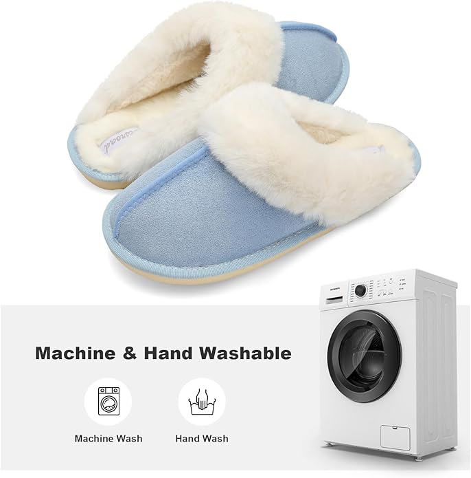 Besroad Winter Fuzzy House Slippers Sandals Plush Faux Fur Fluffy Flats Slippers Warm Slide Shoes for Women