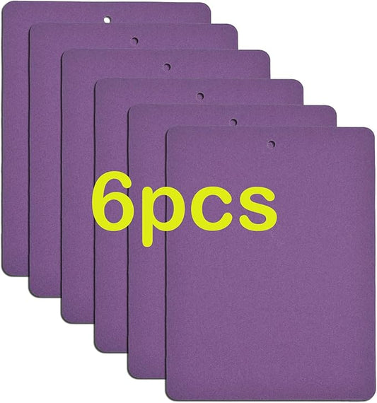 6 PCS Cat Nail File Scratcher,11.0x14.9''Nail File for Cats Scratch Liner,Cat Nail Scratching Strips with Hanging Hole Peel Stick Kitten Scratching Manicure Sandpaper for Litter Box(Purple)