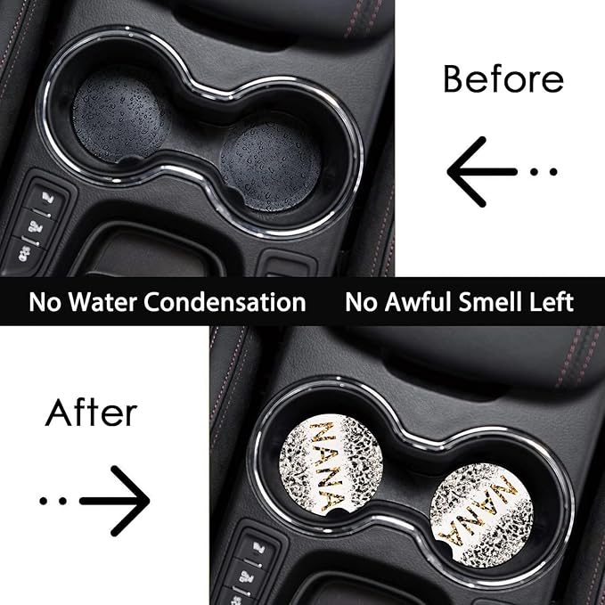 Car Coasters for Cup Holders,2 Pack Nana Gifts Car Cup Holder Coasters,Nana Gifts for Grandma Birthday Gifts for Nana from Granddaughter Grandson Grandchildren Grandkids Nana Gifts