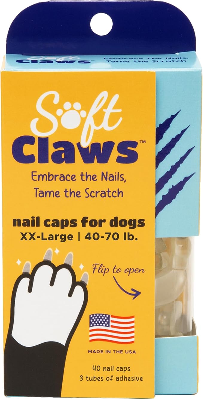 Soft Claws for Dogs - CLS (Cleat Lock System), Size: XX-Large, Color: Clear