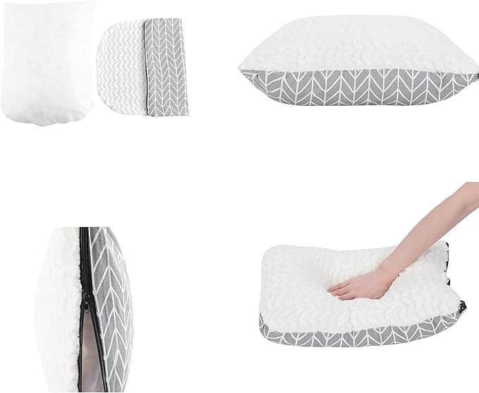 Cat Bed for Indoor Cats,Medium Large Cats Cave Bed,Machine Washable Slip Resistant Bottom,Ultra Soft Plush Cushion (Gray Arrow Cave)