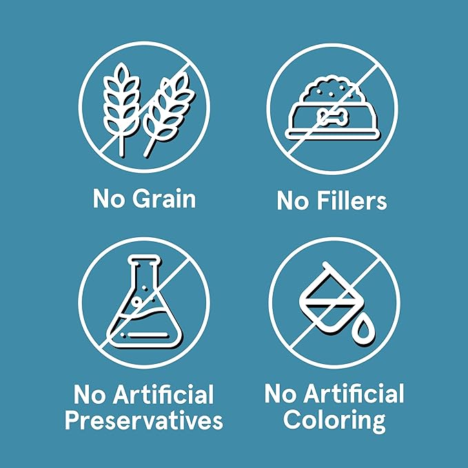 Real Meat Air Dried Cat Food & Dog Food w/ Real Lamb & Fish - 5oz of USA-Crafted Grain-Free Dry Dog & Cat Food Sourced from Free-Range Lamb & Ocean-Caught Fish - All Natural, High Protein Pet Food