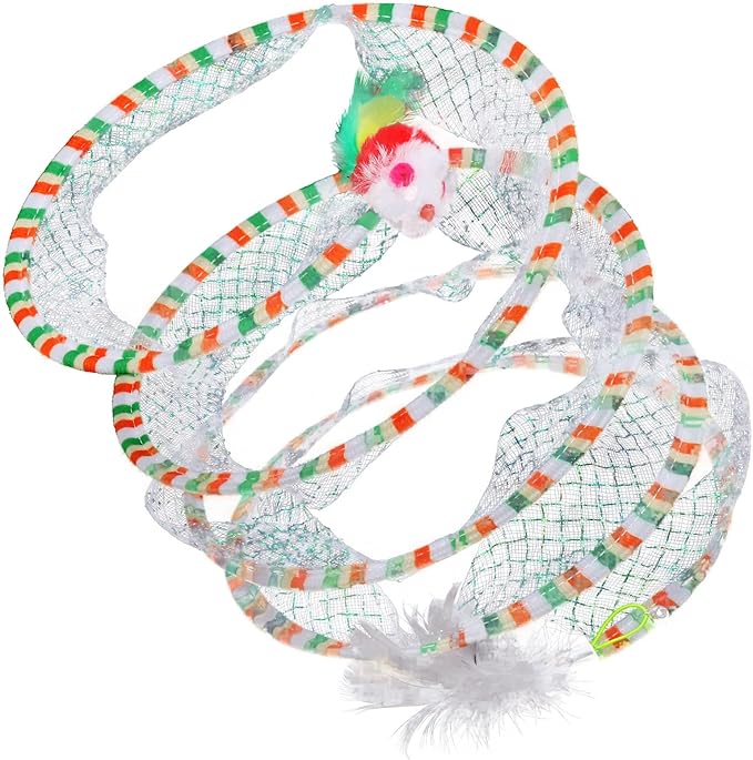 Cat Tunnel Toy with Interactive Kicking Toy for Cats and Kittens Engaging Play Kitten Accessory for Indoor Fun and Activity