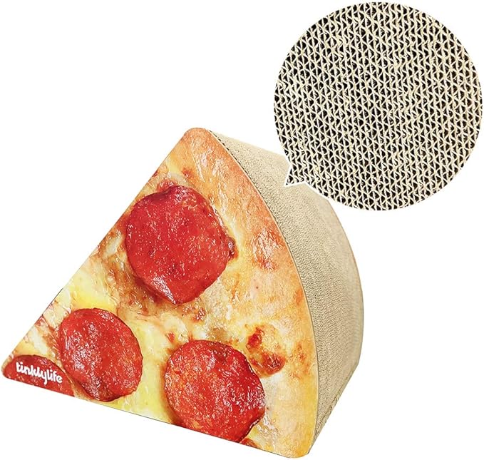 Cat Condo Scratcher Cardboard, Looking Well with Delicious Pizza Shape Cat Scratching House Bed Furniture Protector