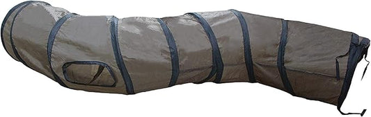 PetLike S Way Cat Tunnel Collapsible Pop-up Pet Tube Hideaway Play Toy with Ball (S-Way, Brown)