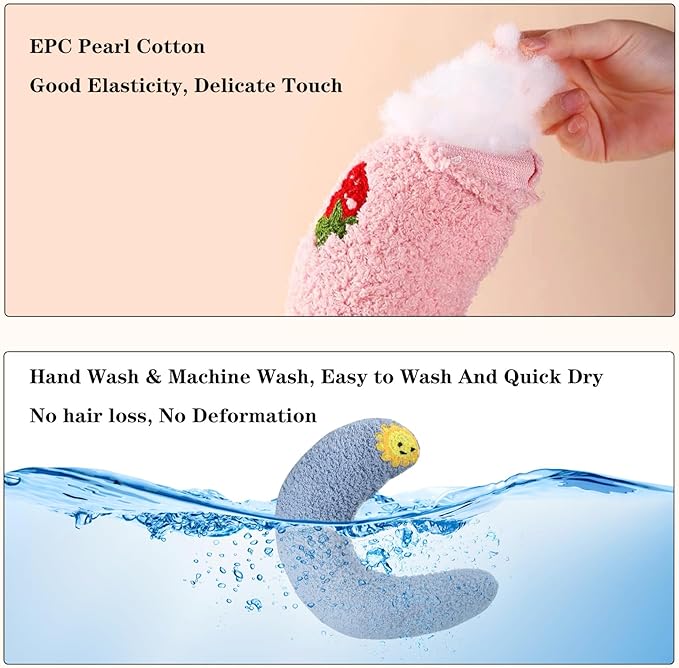 3 Pcs Kitten Pillow for Indoor Cats Puppy Cute Embroidery Pattern Kitten Pillow Bed Curl UP Half Donut Pet Sleeping Improve Pillow for Girl Boy Cats