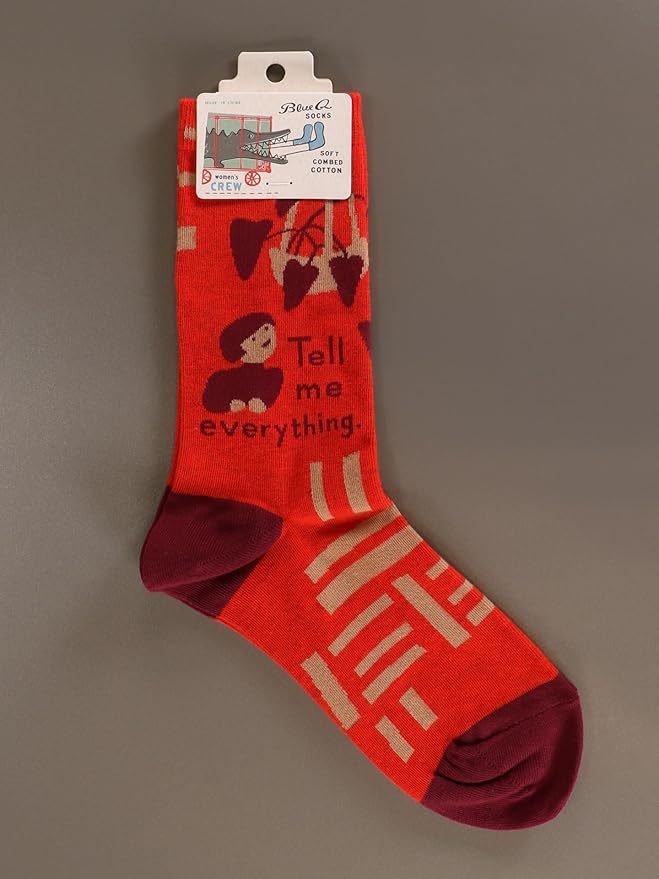 Blue Q Women's Funny Novelty Crazy Crew Socks with Sayings