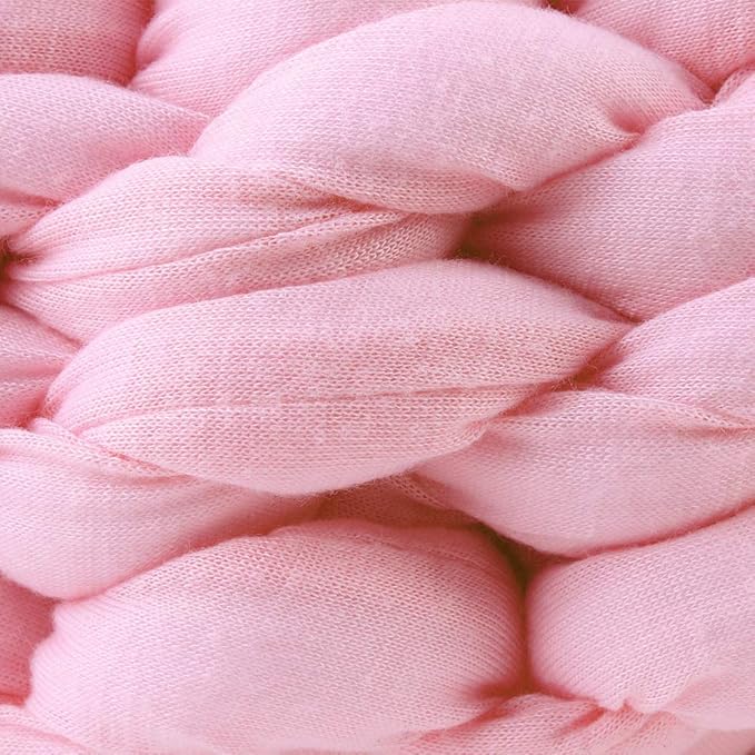 Lucky Monet Cat Basket Bed Cotton Knitted Round Pet Beds for Cats Cute Boho Cat Pet Bed Warm Woven Cat Nest for Puppy Kitten Cats Dogs (11.8", Pink)