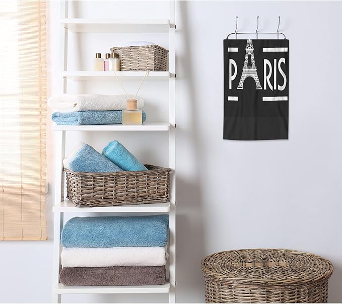 AOYEGO Paris Kitchen Towel Eiffel Tower France Bathroom Hand Towels Cotton Face Towel Bath Kitchen Decor Set for Women Men Girls Boys 15x30 Inch