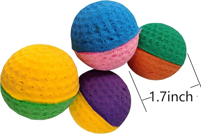 Cat Foam Ball Cat Sponge Ball Toy Cat Soccer Ball Toy (Mini, Two Color pet Ball)