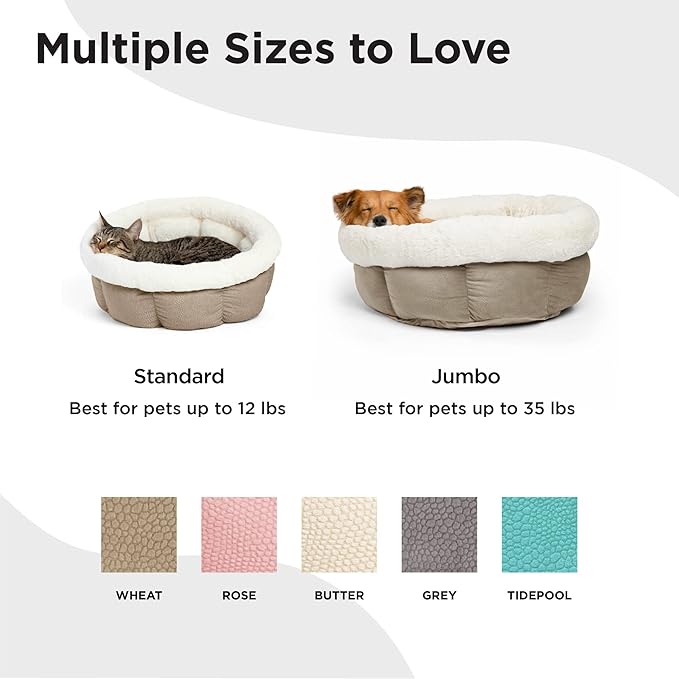 Best Friends by Sheri Cuddle Cup Ilan Cozy Microfiber Cat and Dog Bed in Jumbo Wheat