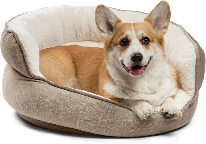 Best Friends by Sheri Pet Throne Wheat Jumbo Round Orthopedic Cat and Dog