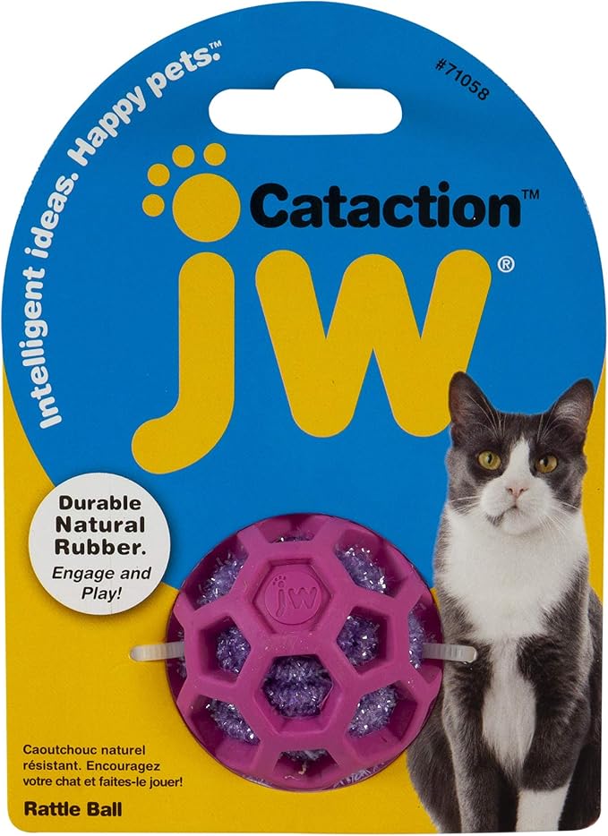 JW Pet Company Cataction Rattle Ball, Cat Toy