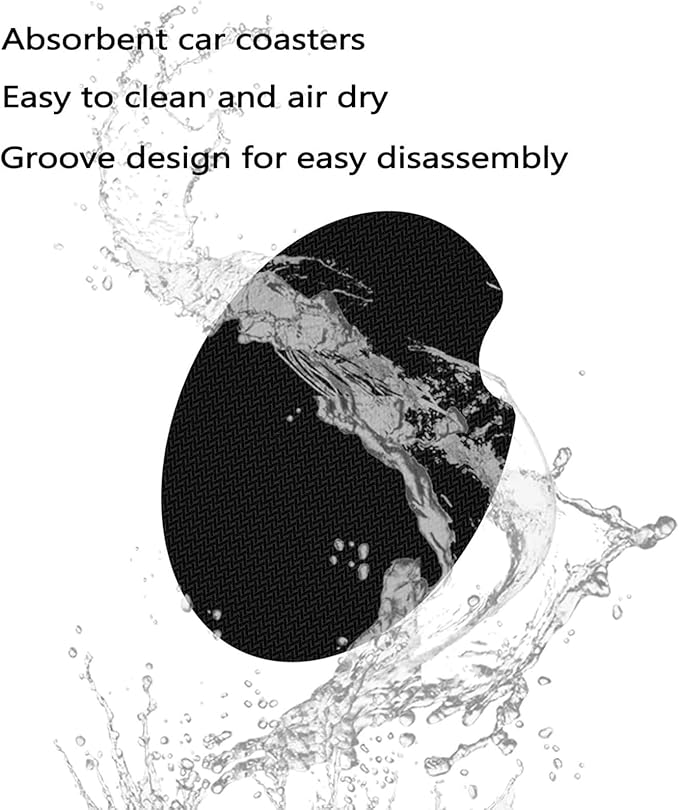 Car Coasters for Cup Holders,2 Pack Four Leaf Clover Car Coasters,2.75" Universal Size Anti Slip Rubber Mat,Automotive Cup Holder Decal Decor Accessories,Four Leaf Clover Gifts for Women,Men,Mom