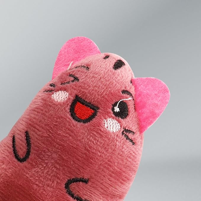 YAODHAOD Cat Catnip Toy, 3 Pcs Catnip Tooth Cleaning Toy, Interactive Cat Kicker Toy for Indoor Cats, Crinkle Sound Catnip Catnip Filled Toys (Cartoon Mice Cat Toy)