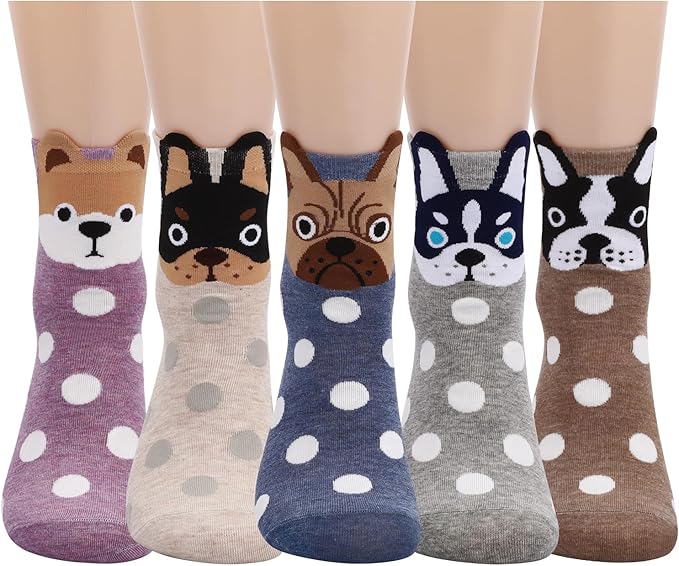 AGRIMONY Women's Cat Socks Cute Animal Socks Dog Valentines Easter Fun Gifts for Women