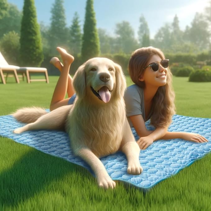 Dog Cooling Mat, Cooling Bed for Dogs Easy Washable Cooling Pad for Dog for All Types of Pets and is Perfect for Both Indoor and Outdoor Use, Including Car Seats 40" x 28"