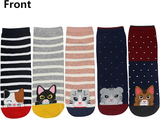 Bestjybt Women's Cat & Dog Socks - Cute Animal Socks for Holidays & Gifts