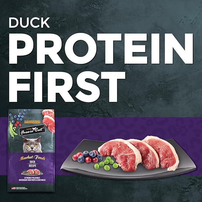 Fussie Cat Market Fresh Duck Recipe, Dry Cat Food, 3.5lb Bag