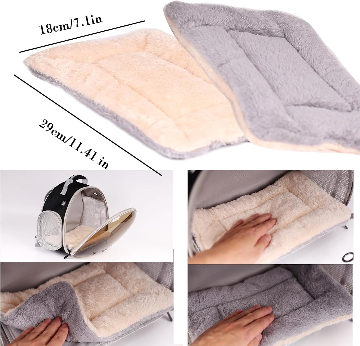 Bearded Dragon Backpack Carrier with Clear Bubble Window for Small Animal,with Soft Warm Mat Set,Guinea Pig Carrier for 2,Reptile Travel Carrier for Lizards Sugar Glider Hedgehog Rat Parrot Birds