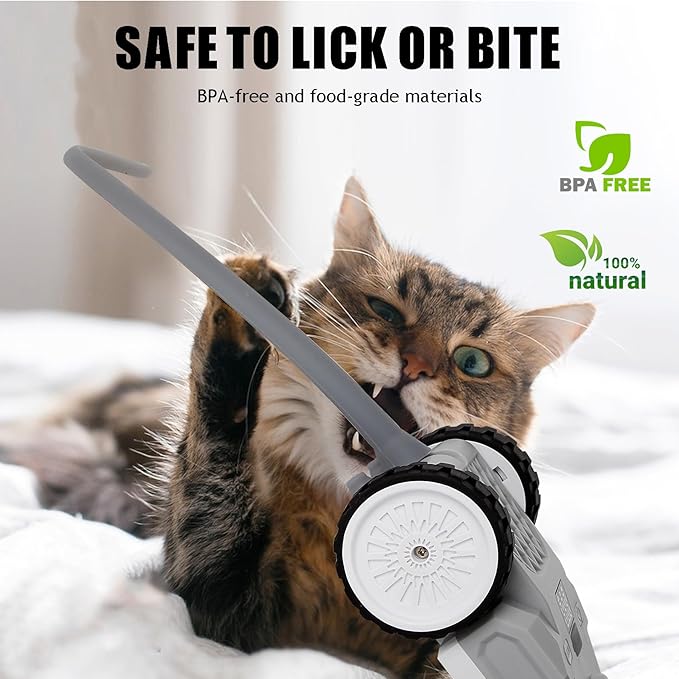 Interactive Cat Toys - Interactive cat Toys for Indoor Cats, Speedy Tail Cat Toy, Remote Control Mouse - Safe and Eco-Friendly, Type-C Charging - Great for Kittens and Adult Cats