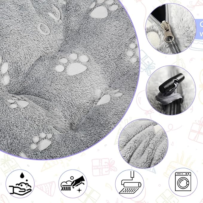 Cat Tunnel Bed, Cat Tunnels for Indoor Cats, Cat Donut Tunnel Toys, Cat Tubes and Tunnels, Self-Luminous Collapsible Tunnels with Plush Cover