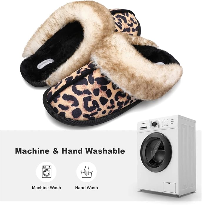 Besroad Winter Fuzzy House Slippers Sandals Plush Faux Fur Fluffy Flats Slippers Warm Slide Shoes for Women