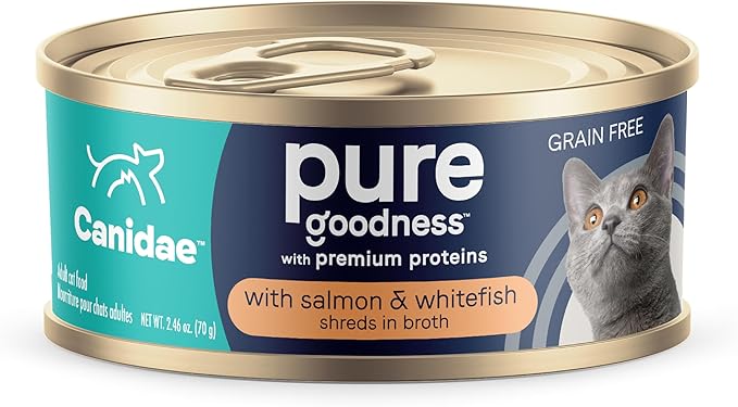 Canidae Pure Adore Premium Wet Cat Food, Salmon & Whitefish in Broth, 2.46 oz. (Case of 24), Grain Free