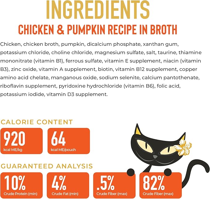 Tiki Cat Aloha Friends, Chicken & Pumpkin, Grain-Free & High Moisture, Wet Cat Food for All Life Stages 2.5 oz. Pouch (Pack of 12)