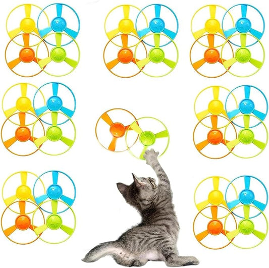 Cat Fetch Toys, Interactive Flying Cat Toys with 30 Flying Propellers, Dog Cat Pet Tracks Chasing Toy for Indoor,Outdoor Cats (only Flying Propellers)