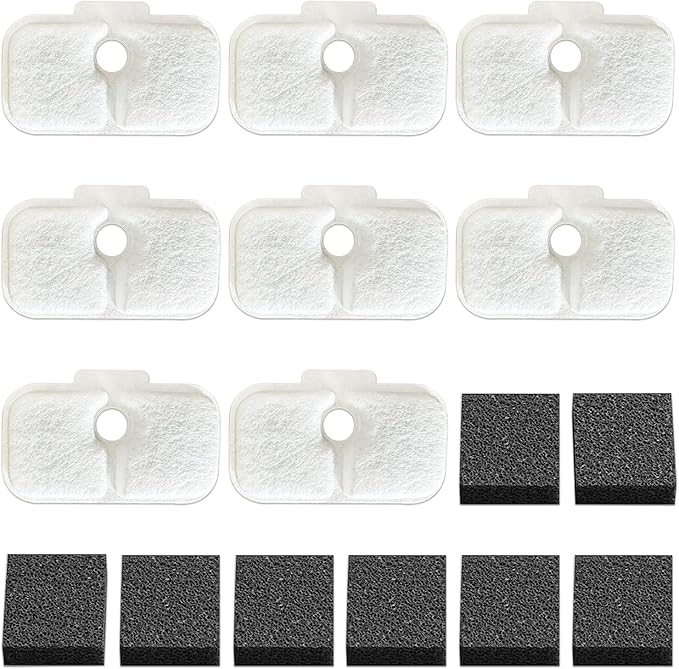 8PCS Cat Water Fountain Filter Replacement for Petlibro - Pre-Filter Sponges Compatible with PLWF105, PLWF115, PLWF005 - Keep Your Pet Libro Fountain Clean and Fresh with PET Standard Filters