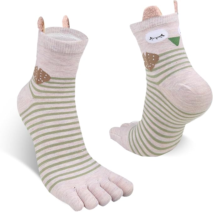 Benefeet Sox Funny Toe Socks Women Five Finger Socks Girls Cute Toe Seperated Cotton Socks Running Athletic Christmas Gifts