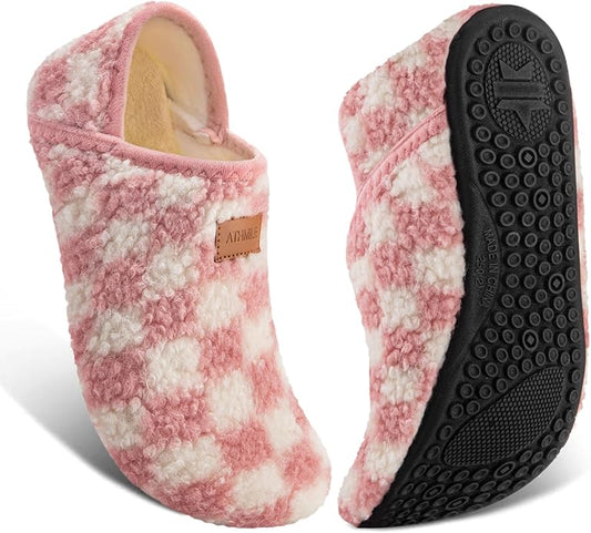 ATHMILE House Slippers for Women Men Indoor Barefoot Slippers Socks Furry Slip on House Shoes Cozy Comfy Slippers for Home Bedroom Travel Yoga