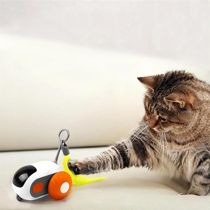 Turbo Tail 2.0 Cat Toy, 2024 Turbo Tail 2.0 Mouse Cat Toy, Three Modes Interactive Teazys Cat Toy, Turbo Tail Popper Cat Toy, Gravity-Sensing Movement, Let Your Cat Play Happily (Blue)