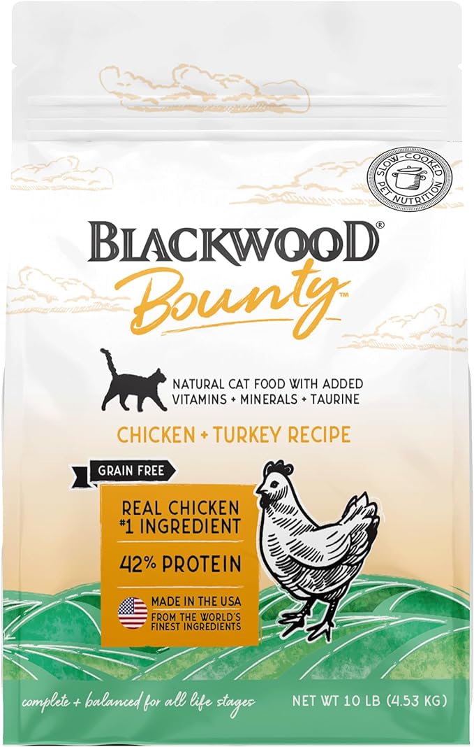 Blackwood Bounty Grain Free Cat Food, Chicken and Turkey Recipe, 10 lb. Bag