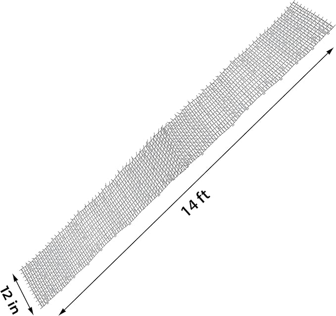 Cat Scat Mat Clear (14 ft.) with 10 Staples, Anti-cat Network with Spikes Digging Stopper - Cat Deterrent Mat for Indoor and Outdoor